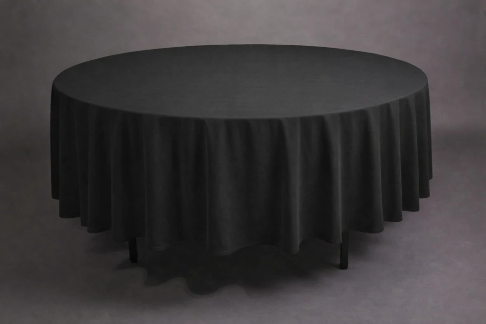 Stôl s obrusom Ø 180 cm