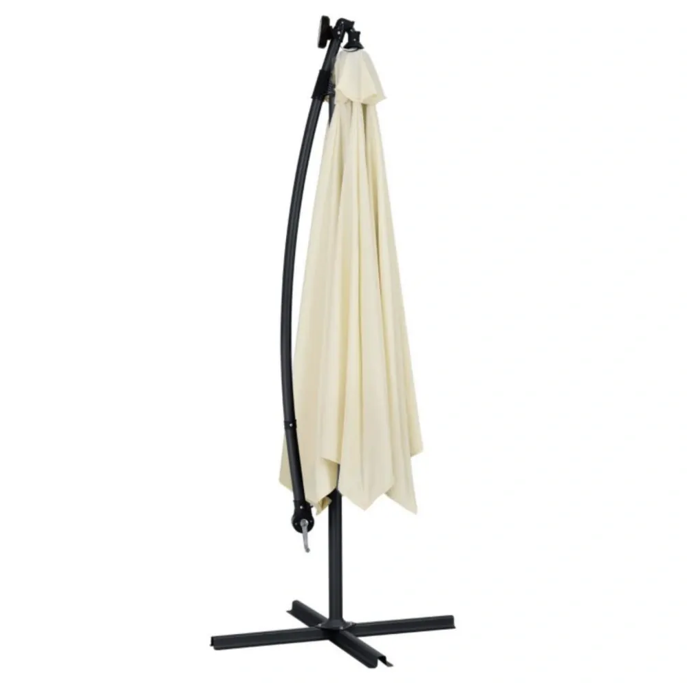 Slnečník LED krémový pr. 300cm