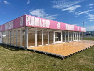 Plochý stan 10 x 10 m