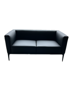 Sedačka koženková ČIERNA