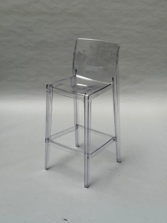 Barová stolička transparentná
